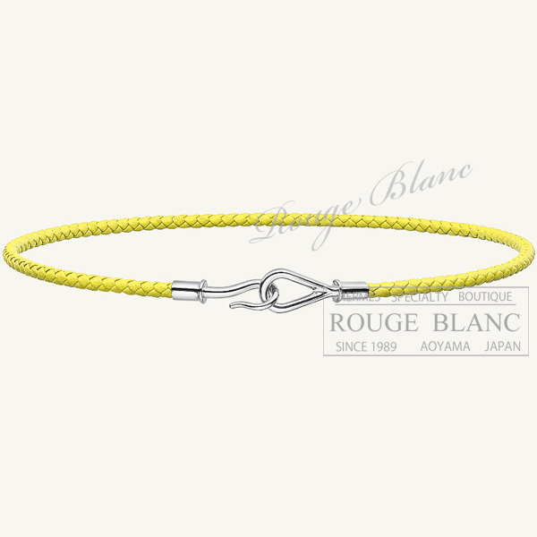 エルメス　ネックレス　チョーカー　”ジャンボ”　ライム　スイフト　シルバー金具　【新品】 HERMES Necklace Choker "Jumbo" Lime Swift　Silver Buckle 【NEW】
