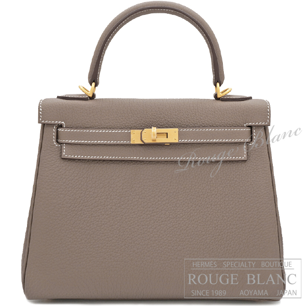 エルメス　ケリー25　内縫い　エトゥープ　トゴ　マットゴールド金具　【新品】 HERMES Kelly25 Etoupe Togo Mat gold Buckle 【NEW】