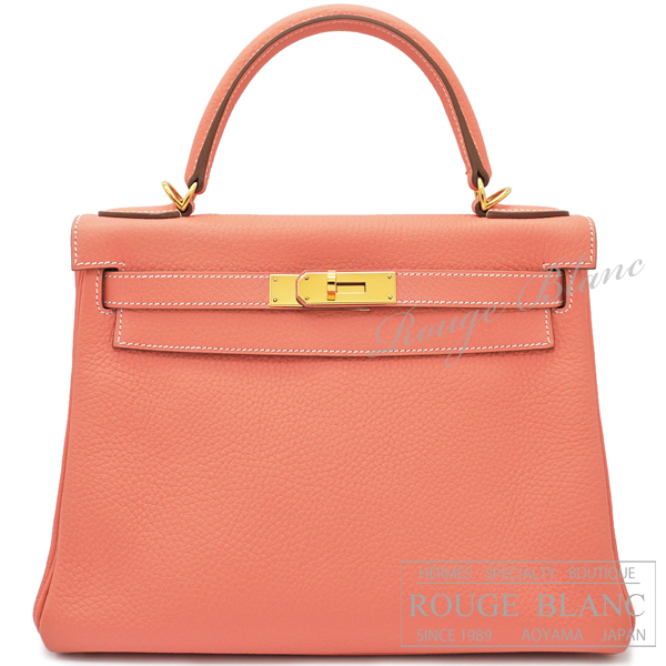 エルメス　ケリー28　クレヴェット　トリヨンクレマンス　ゴールド金具　内縫い 【新品同様】 HERMES Kelly28 Crevette Taurillon Clemence Gold Buckle 【USED】