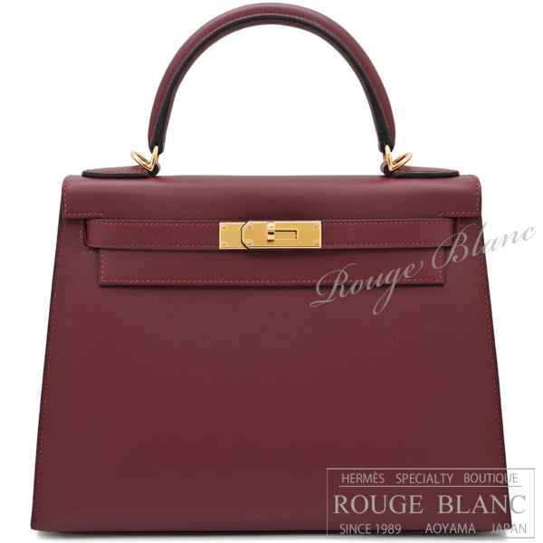 エルメス　ケリー28　外縫い　ルージュH　ヴォーマダム　ゴールド金具　【新品】 HERMES Kelly28 Rouge H Veau madame Gold Buckle 【NEW】