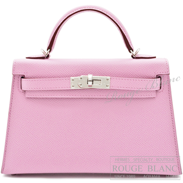 エルメス　ケリーミニ 2/ミニケリー 2　モーヴシルベストル　エプソン　シルバー金具　外縫い　【新品】HERMES Mini Kelly 2 Mauve sylvestre Epsom Silver Buckle 【NEW】