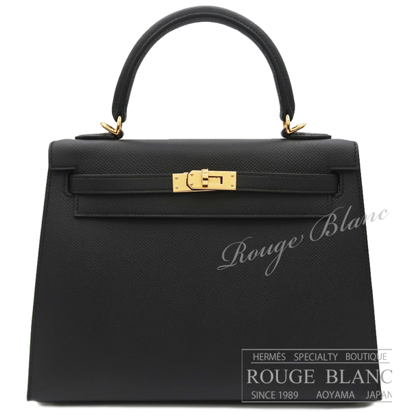 エルメス　ケリー25　外縫い　黒　ブラック　エプソン　ゴールド金具 【新品】 HERMES Kelly25 Black Epsom Gold Buckle 【NEW】