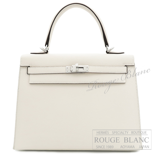 エルメス ケリー25 外縫い クレ エプソン シルバー金具 【新品