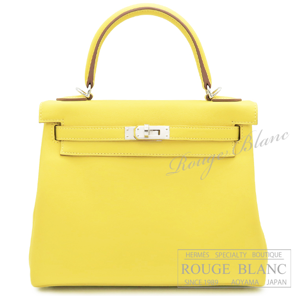エルメス　ケリー25　内縫い　ライム　スイフト　シルバー金具　【新品】 HERMES Kelly25 Lime Swift Silver Buckle 【NEW】