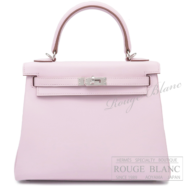 エルメス　ケリー25　内縫い　モーヴペール　スイフト　シルバー金具　【新品】 HERMES Kelly25 Mauve pale Swift Silver Buckle 【NEW】