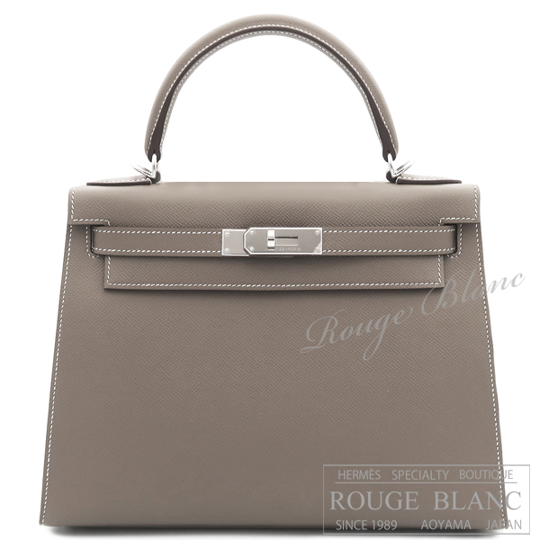 エルメス　ケリー28　外縫い　エトゥープ　エプソン　シルバー金具　【新品】 HERMES Kelly28 Etoupe Epsom Silver Buckle 【NEW】