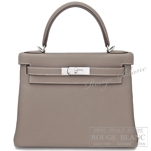 エルメス　ケリー28　内縫い　エトゥープ　トゴ　シルバー金具　【新品】 HERMES Kelly28 Etoupe Togo Silver Buckle 【NEW】