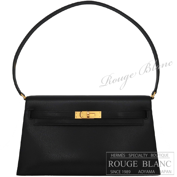 エルメス　ケリーエラン　ブラック　黒　シェーヴルシャムキラ　ゴールド金具　【新品】 HERMES Kelly Elan Black Chevre chamkila Gold Buckle 【NEW】