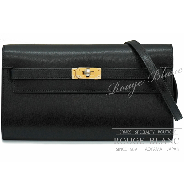 エルメス　ケリーウォレットロング　トゥーゴー　黒　ブラック　シェーヴルシャムキラ　エレクトラム金具　【新品】