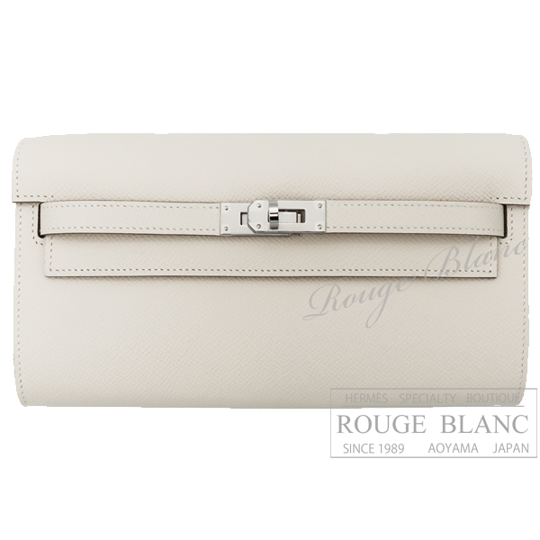 エルメス　ケリーウォレット ロング トゥーゴー　クレ　エプソン　シルバー金具 　【新品】　