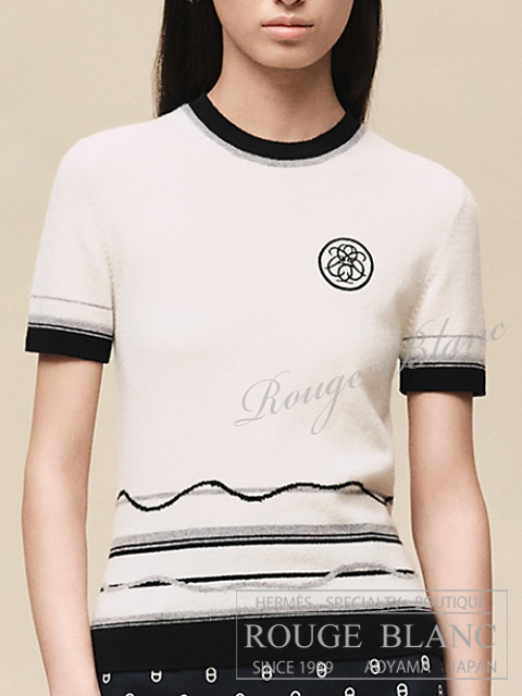 エルメス　2026 S/S　カシミア　ショートスリーブニット　“エクスリブリス”　ブランナークル　#38　タグ付【新品】