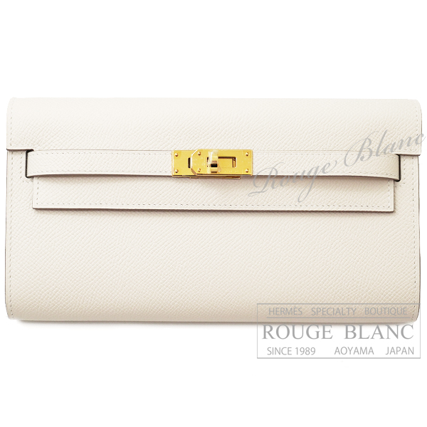 エルメス　ケリーウォレット ロング トゥーゴー　クレ　エプソン　ゴールド金具　【新品】　