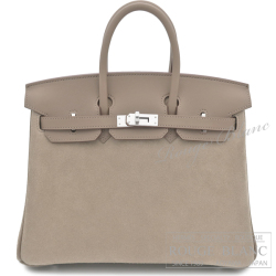 エルメス　バーキン25　グリスカイユ×エトゥープ　グリズリー×スイフト　シルバー金具　【新品】 HERMES Birkin25 Gris Caillou×Etoupe Grizzly×Swift Silver Buckle 【NEW】