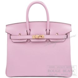 エルメス　バーキン25　モーヴシルベストル　スイフト　ローズゴールド金具　【新品】   HERMES Birkin25 Mouvesylvestre  Swift Rose Gold Buckle 【NEW】