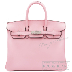 エルメス　バーキン25　ローズサクラ　ヴォージョナサン　シルバー金具 【新品】HERMES Birkin25 Rose sakura Veau Jonathan Silver Buckle 【NEW】