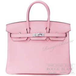 【HERMES】エルメス☆入手困難シルバー金具☆人気カラーのさくらピンク☆ エルメス バーキン25 ローズサクラ スイフト シルバー金具