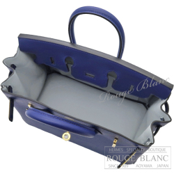 エルメス　バーキンヴェルソ25　ブルーサフィール×グリムエット　トリヨンノヴィーヨ　ゴールド金具　 【新品】 HERMES Birkin Verso 25 Bleu saphir×Gris mouette Taurillon Novillo Gold Buckle  【NEW】