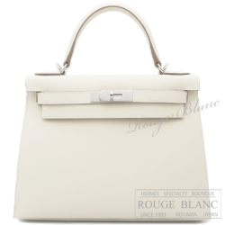エルメス　ケリー28　外縫い　クレ　エプソン　シルバー金具　【新品】 HERMES Kelly28 Craie Epsom Silver Buckle 【NEW】