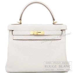 エルメス　ケリー28　内縫い　クレ　トリヨンクレマンス　ゴールド金具　【新品】 HERMES Kelly28 Craie Taurillon Clemence Gold Buckle 【NEW】