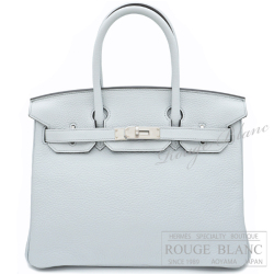 エルメス　バーキン30　ブルーペール　トリヨンクレマンス　シルバー金具  【新品】 HERMES Birkin30 Bleu Pale Taurillon Clemence Silver Buckle 【NEW】