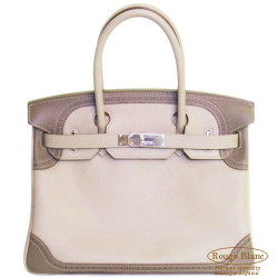 エルメス バーキンギリーズ30 アルジル×エトゥープ S金具【新品】【New Collection】HERMES Birkin30 Gillies Argile Etoupe 【NEW】