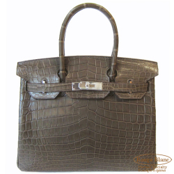 エルメス バーキン30 グレーエレファント クロコダイル ニロティカスマット 【新品】HERMES Birkin30 Gris elephant Niloticus 【NEW】