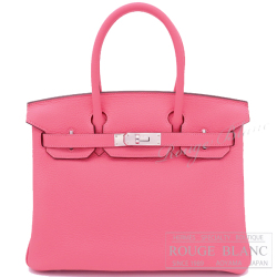 エルメス　バーキン30　ローズアザレ　トリヨンクレマンス　シルバー金具　 【新品】  HERMES Birkin30 Roseazalee Taurillon Clemence Silver Buckle 【NEW】