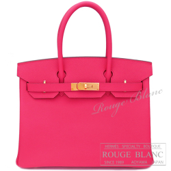 Birkin 30バーキンバッグ エルメス バーキン30 ローズエクストリーム エプソン ゴールド金具