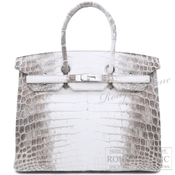 エルメス　バーキン35　ヒマラヤ　クロコダイル　ニロティカスマット　シルバー金具　【新品】 HERMES Birkin35 Himalaya Crocodile Niloticus Mat Silver Buckle 【NEW】