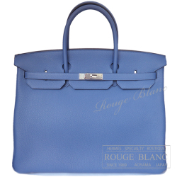エルメス　バーキン40　ブルーブライトン　トゴ　シルバー金具　【新品】 HERMES Birkin40 Bleu Brighton Togo Silver Buckle 【NEW】
