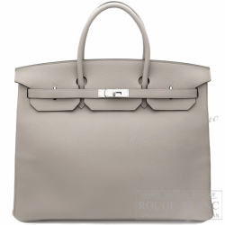 エルメス　バーキン40　トゥルティールグレー　　トゴ　シルバー金具　ライトグレー　【新品】 HERMES Birkin40 Gris Tourterelle  Togo Silver Buckle 【NEW】