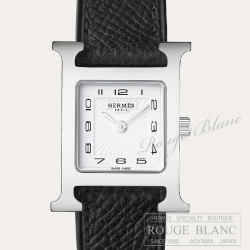 エルメス　Hウォッチ　PM　25mm　黒　ブラック　レディース　W036704WW00　ステンレススティール【新品】 HERMES Ladies' H watch PM Black Epsom【NEW】