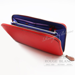 エルメス アザップ シルクイン ブーゲンビリア（内側ブルーエレクトリック　サングル柄） 【中古】 HERMES Azaplong silk in Bougainvillier 【USED】