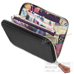 エルメス　アザップ　シルクイン　コンパクト　ブラック (内側 カシス) 【新品】 HERMES Azap silk in Compact Black (Inside Cassis)【NEW】