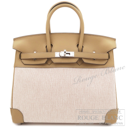 エルメス　バーキン25　ビスキュイ　スイフト×トワルアッシュ　シルバー金具 【新品】 HERMES Birkin25 Biscuit Swift×Toile H Silver Buckle 【NEW】