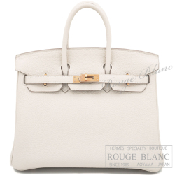 エルメス　バーキン25　クレ　トゴ　ローズゴールド金具 【新品同様】  HERMES Birkin25 Craie Togo Rose gold Buckle 【USED】