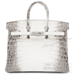 エルメス　バーキン25　ヒマラヤ　クロコダイル　ニロティカスマット　シルバー金具  【新品同様】 HERMES Birkin25 Himalaya Crocodile Niloticus mat Silver Buckle【USED】