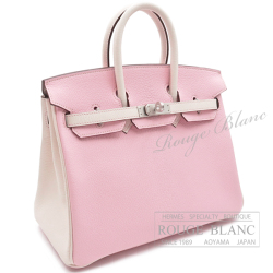 エルメス　バーキン25　スペシャルオーダー　ローズサクラ×ナタ　サクラステッチ　シェーヴル　マットシルバー金具　【新品】 HERMES Birkin25 Special Order Rose sakura×Nata Sakura Stitch Chevre Mat silver Buckle 【NEW】