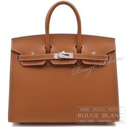 エルメス　バーキンセリエ25　ゴールド　エプソン　シルバー金具 【新品】 HERMES Birkin sellier25 Gold Epsom Silver Buckle 【NEW】