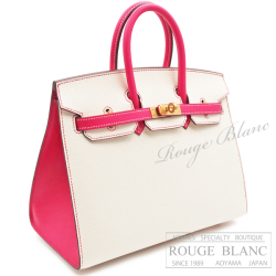 エルメス　バーキンセリエ25　スペシャルオーダー　ナタ×ローズエクストリーム　エプソン　マットゴールド金具　【新品】 HERMES Birkin Sellier25 Special Order Nata×Rose Extreme Epsom Mat Gold Buckle【NEW】