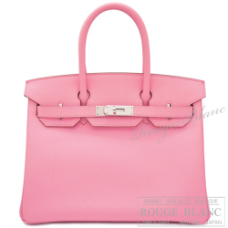 エルメス　バーキン30　ローズコンフェッティ　エプソン　シルバー金具 【中古】 HERMES Birkin30 Rose confetti  Epsom Silver Buckle【USED】