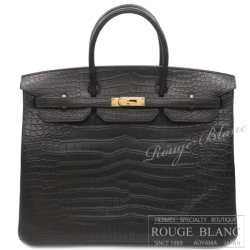 エルメス　バーキン40　黒　ブラック　クロコダイル　ポロサスマット　ゴールド金具 【新品】 HERMES Birkin40 Black Crocodile Porosus Mat Gold Buckle 【NEW】