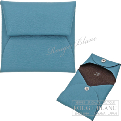 エルメス　バスティア　コインケース　ヴェルソ　ニューブルージーン×エベンヌ　シェーヴル 【新品】 HERMES Bastia Coincase Verso New bleu jean×Ebene Chevre 【NEW】