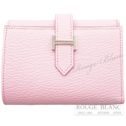 エルメス　ベアン　コンビネ　ローズダーリン　シェーヴル　シルバー金具 【新品】HERMES Wallet Bearn Combine Rose darling Chevre Silver Buckle【NEW】