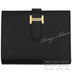 エルメス　ベアンコンパクト　黒　ブラック　エプソン　ゴールド金具　【新品】　HERMES Wallet Bearn Compact Black Epsom Gold Buckle 【NEW】