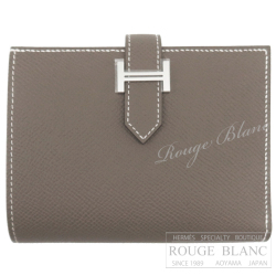 エルメス　ベアンコンパクト　エトゥープ　エプソン　シルバー金具 【新品】 HERMES Wallet Bearn Compact Etoupe Epsom Silver Buckle 【NEW】