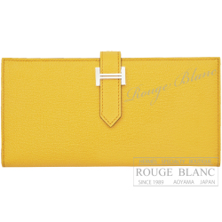 エルメス　ベアンスフレ　サン　シェーヴル　シルバー金具 【新品】 HERMES Wallet Bearn with Gusset Sun Chevre Silver Buckle 【NEW】