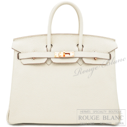 エルメス　バーキン25　クレ　トゴ　ローズゴールド金具 【新品同様】 HERMES Birkin25 Craie Togo Rose Gold Buckle【USED】
