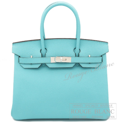 エルメス　バーキン30　ブルーアトール　エプソン　シルバー金具  【新品】 　HERMES Birkin30 Bleu atoll Epsom Silver Buckle 【NEW】