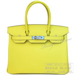 エルメス　バーキン30　ライム　エプソン　シルバー金具　 【新品】　HERMES Birkin30 Lime Epsom Buckle Silver 【NEW】
